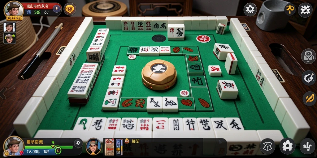 Tangkapan layar utama 34R menampilkan gameplay Mahjong yang menarik.