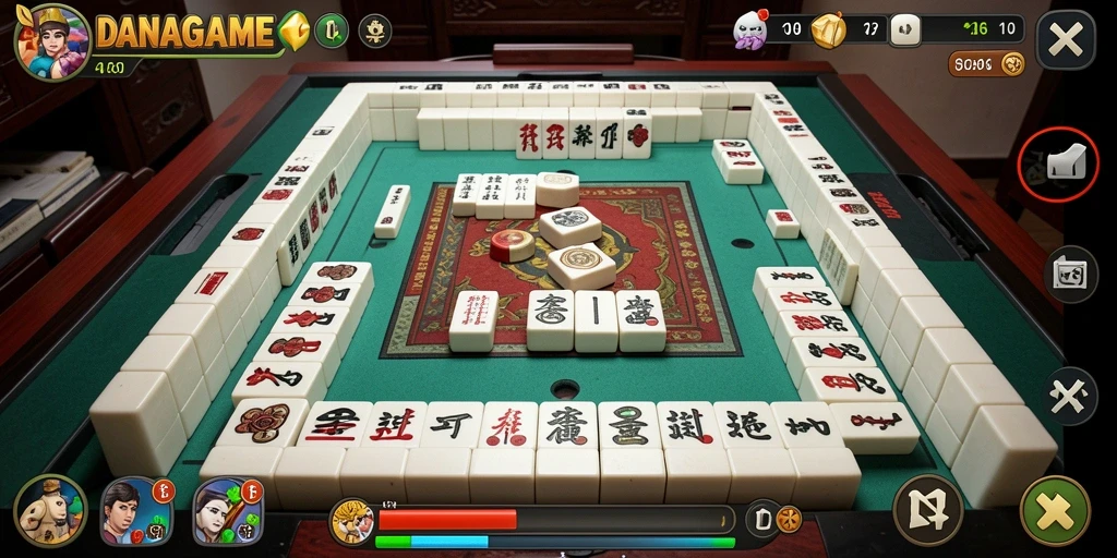 Tangkapan layar gameplay Mahjong yang menarik dari DANAGAME.