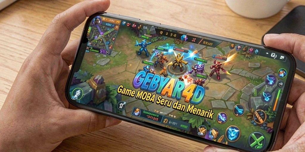 Tampilan aksi luar biasa dalam gameplay MOBA GEBYAR4D.