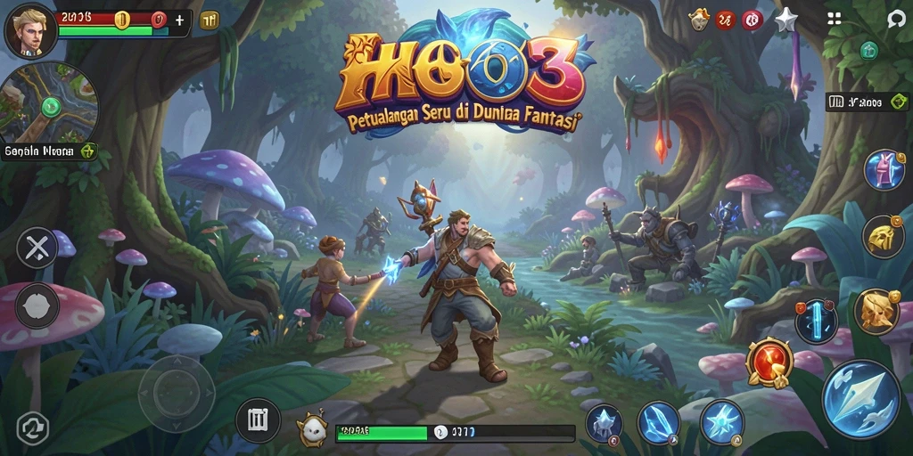 Screenshot gameplay HO3 menampilkan aksi seru di dunia petualangan.