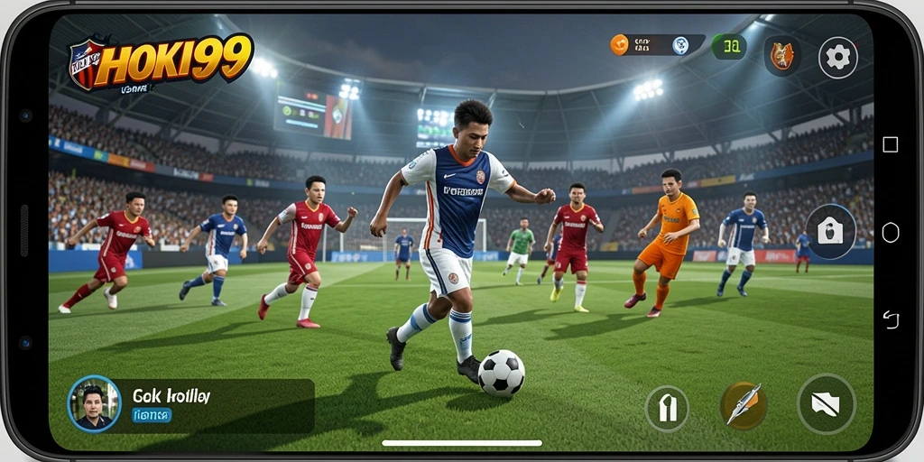 Gameplay HOKI99 yang mendebarkan dalam pertandingan sepak bola.