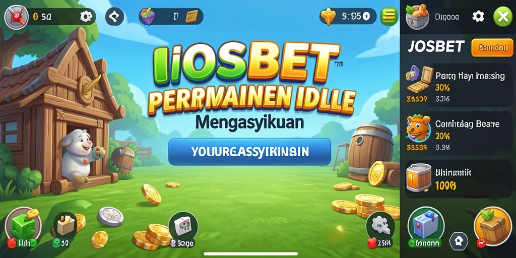 Tampilan gameplay IOSBET menunjukkan kemajuan dalam permainan Idle yang menarik.