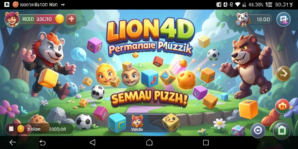 Tampilan gameplay LION4D dengan berbagai tantangan puzzle.