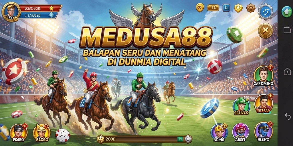 Gameplay balapan seru di MEDUSA88 dengan grafis menawan.