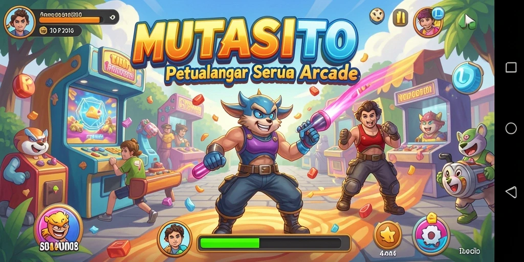 Screenshot gameplay MUTASITOTO menampilkan aksi seru dan grafis vibrant.