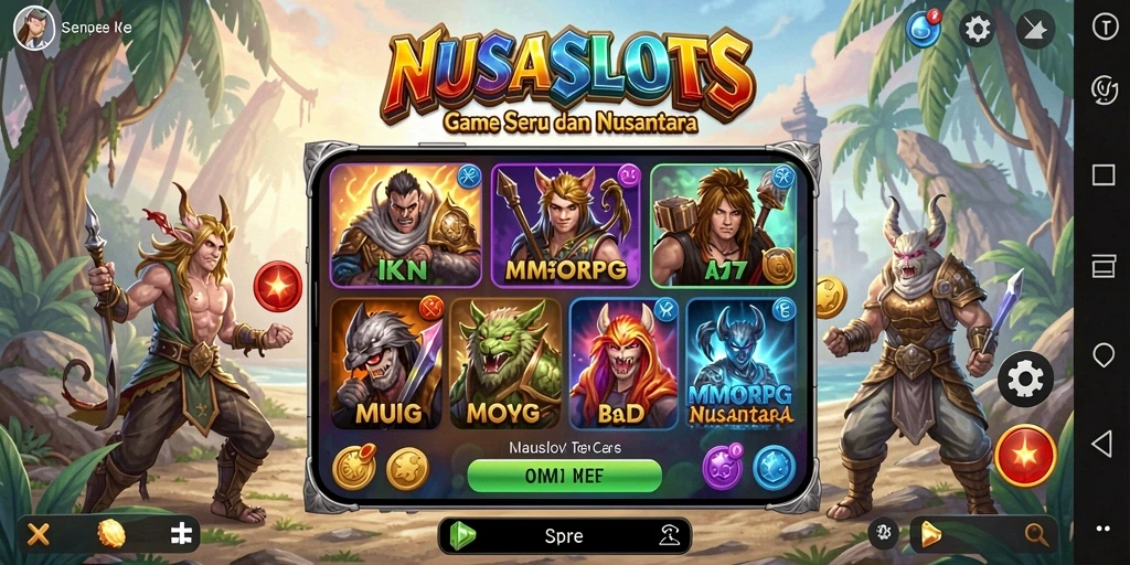 Tampilan gameplay seru di NUSASLOTS dengan interaksi pemain.
