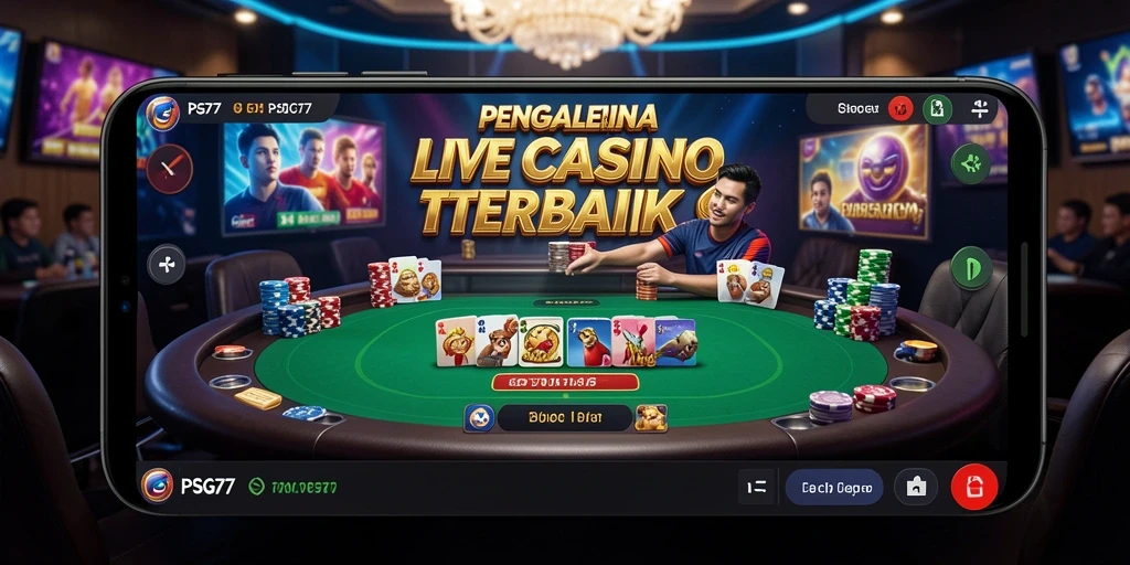 Tampilan gameplay Live Casino yang mendebarkan dan interaktif.