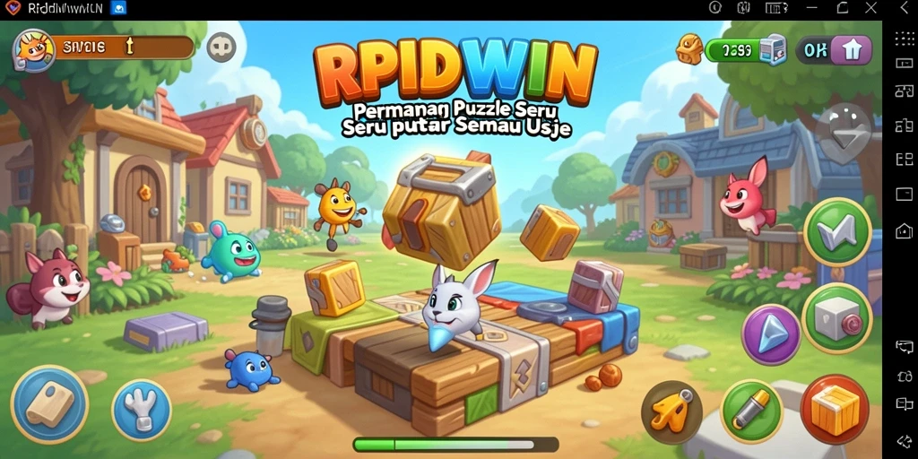 Tampilan gameplay RPIDWIN yang menarik dalam mode puzzle.