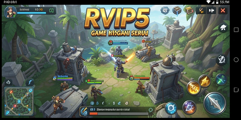 Gameplay RVIP5 menampilkan pertempuran strategis yang seru dan mendebarkan.