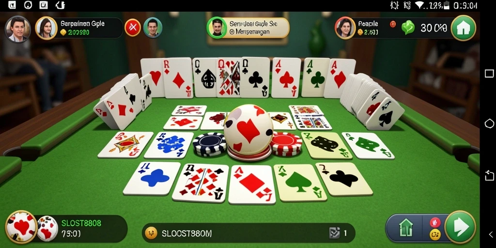 Tampilan seru permainan Gaple di SLOST8808 dengan gameplay interaktif.