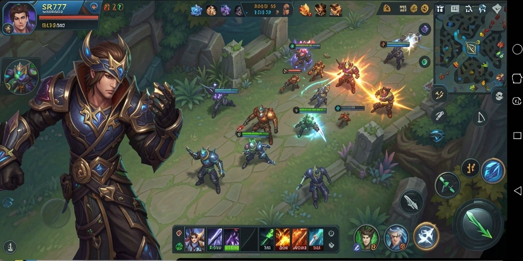 Tampilan gameplay MOBA SR777 yang menegangkan dan penuh strategi.