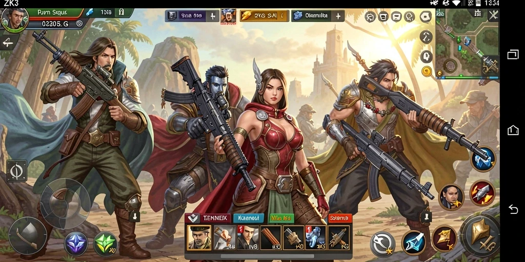 Screenshot gameplay ZK3 menampilkan aksi strategis yang mendebarkan.